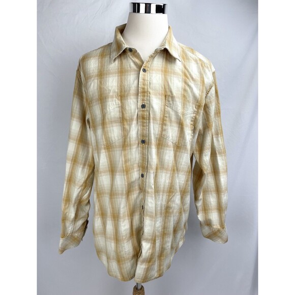 Horney Toad Shirt Men XXL Yellow Button Down Up Collar Long Sleeves - Picture 1 of 6